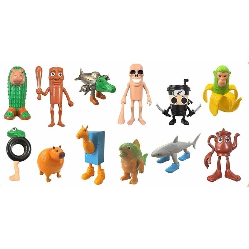 🔥พร้อมส่ง🔥6/8pcs Tung Tung Tung Sahur  โมเดล ทุงทุงทุง ซะฮูร์ ขนาด 4.5-9.0cm ของเล่นสก์ท็อปรุ่นเครื่องประดับ - รูปที่ 5