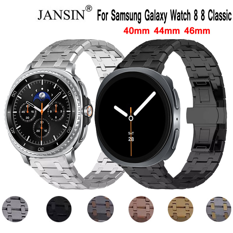 สายสแตนเลสสําหรับ Samsung Galaxy Watch Ultra 2025 8/8 Classic 40 มม.44 มม.46 มม.สายรัดข้อมือแม่เหล็กสําหรับ Galaxy ULTRA 47