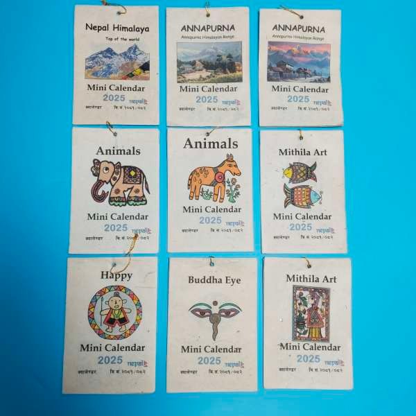 ปฏิทินจีน 2568 ปฏิทิน 2568 ปฏิทินแขวน 2025 2025 ปฏิทินเนปาล LOKTA กระดาษพืชกระดาษทําด้วยมือแบบดั้งเด