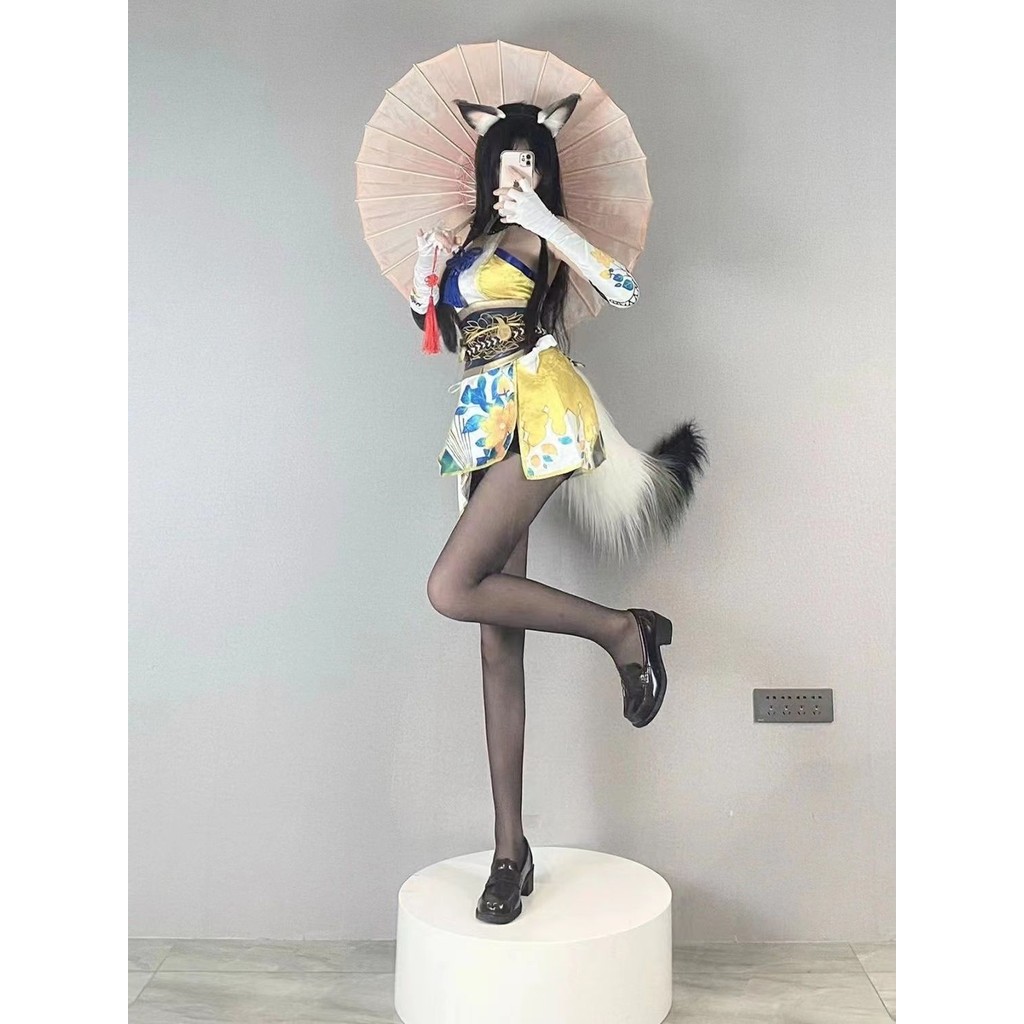 Yongjie Wujiang cos Tuyumen วอลนัท cos Otaku Luomeng Otaku Huaori คอสเพลย์ Big Tail ยาว Hairy สาว