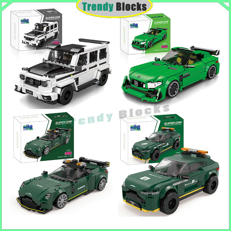 Speed Champions Car Toy Building Blocks Racing 499P,GTR,GT4,GR010,Hybrid AMG,G500 ของเล่นของขวัญสําห