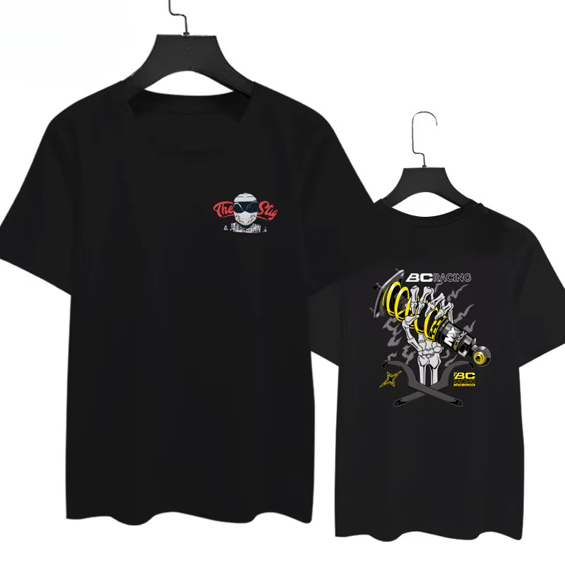 JDM ดัดแปลงรถ BC Twisted ฟันกันกระแทก WORK ล้อ BRZ Racing ผ้าฝ้ายแขนสั้นเสื้อยืด 2025 ผู้ชายผู้หญิง 