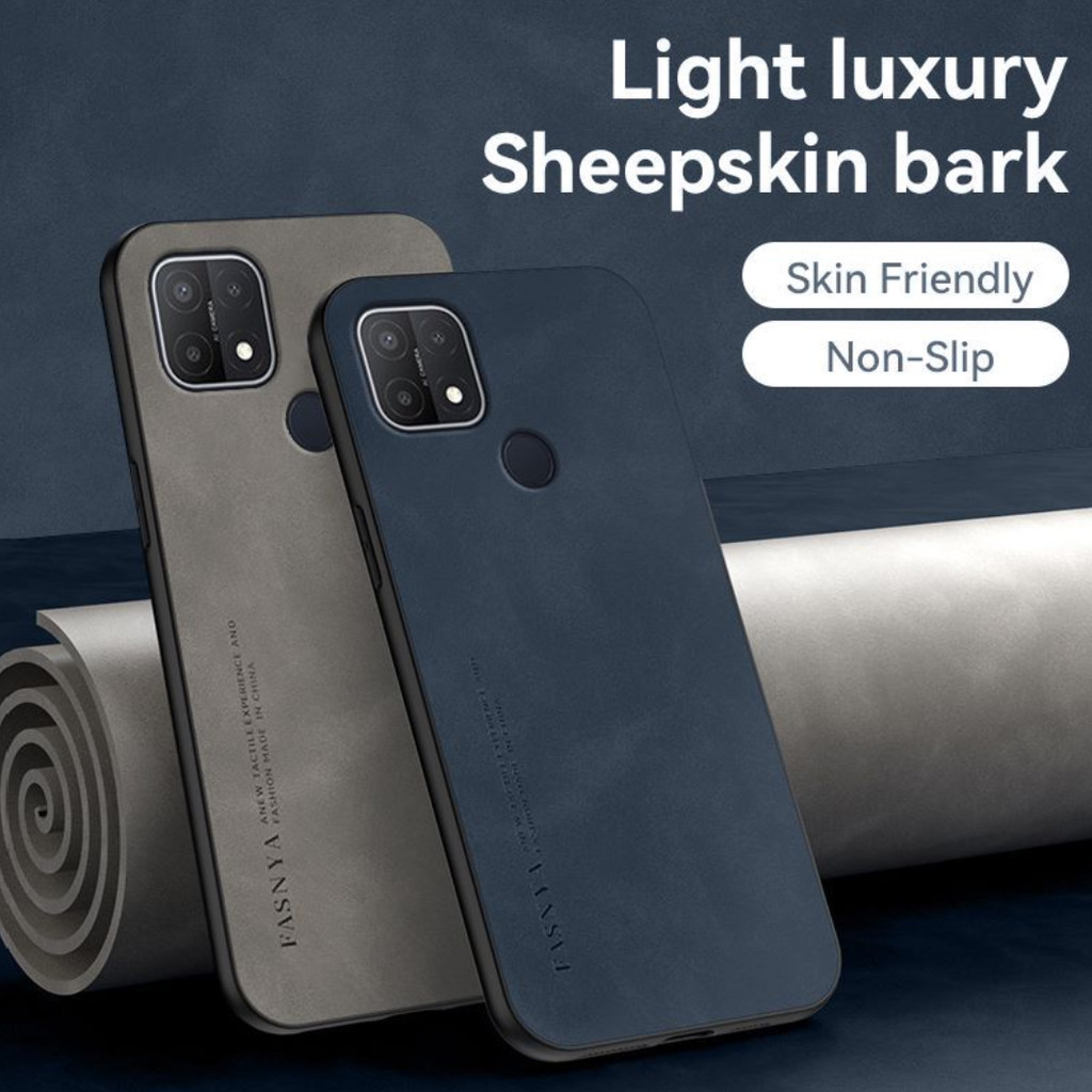 เคส oppo a15 a15s a35 CPH2179 PEHM00 PEFM00 CPH2185 Casing หนังแกะระดับไฮเอนด์ ทําจากเปลือกแข็งที่เป