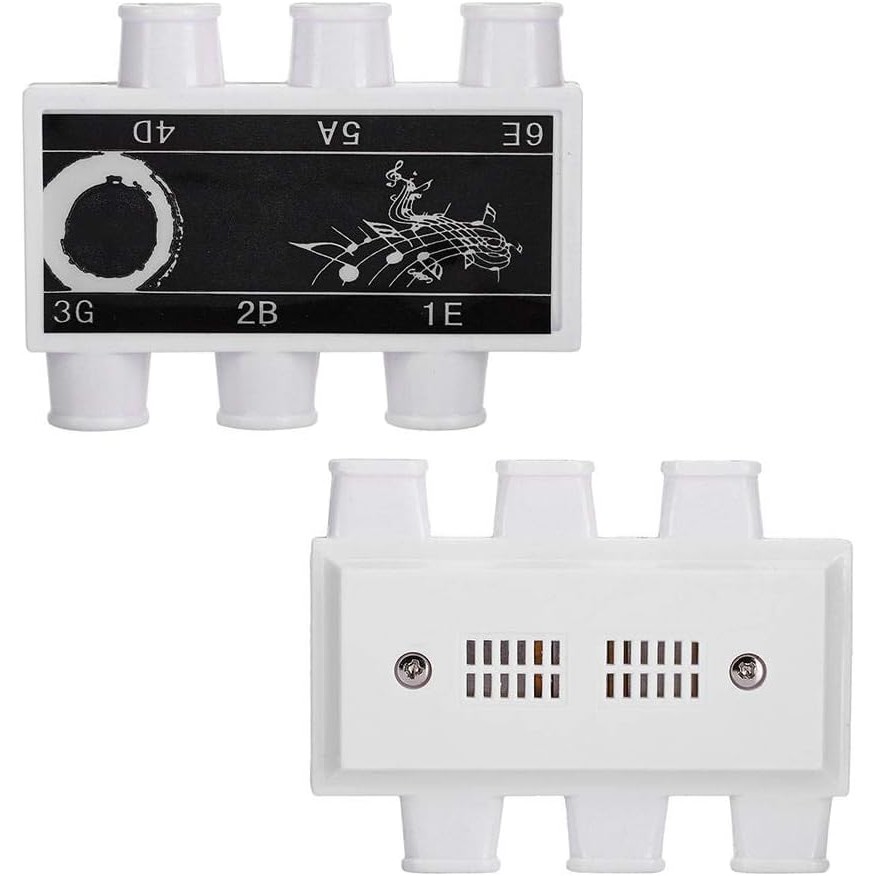 ทองเหลือง Reeds ทนทาน Tuner Pitch Pipe, กีตาร์ EBGDE พลาสติก Tuner Pitch, สําหรับกีตาร์โปร่งกีตาร์ไฟ
