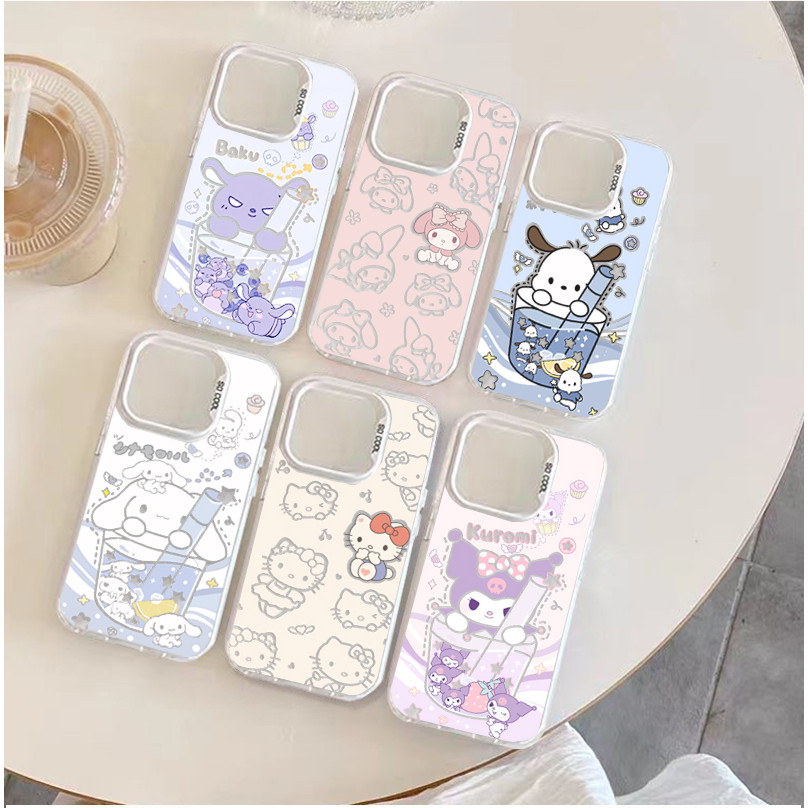 สําหรับ Honor 200 400 Pro 90 Magic 7 Lite 5 6 PRO 200i 400i Kuromi Cinnamoroll การ์ตูน Pachacco Melody น่ารัก Hello Kitty Hard Silver เลเซอร์ Matte