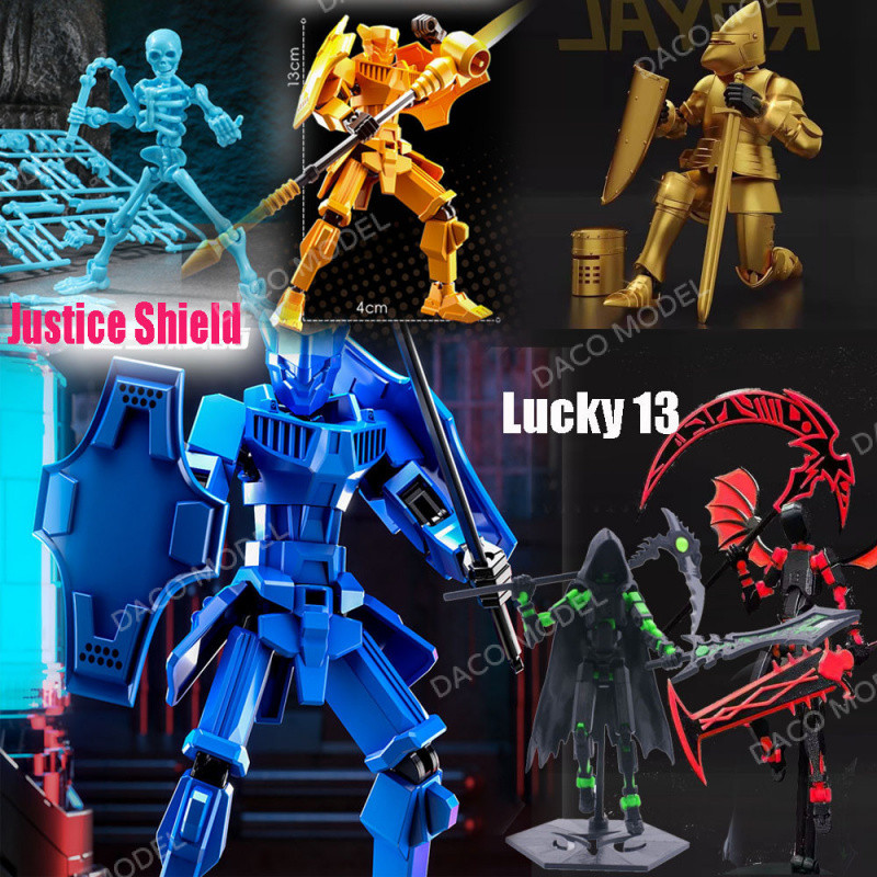 ฟิกเกอร์แอคชั่น Justice Shield Dummy 13 Lucky 13 ฟิกเกอร์ T13 Dummy 13 หุ่นยนต์ 13 ของเล่นโมเดลประกอ