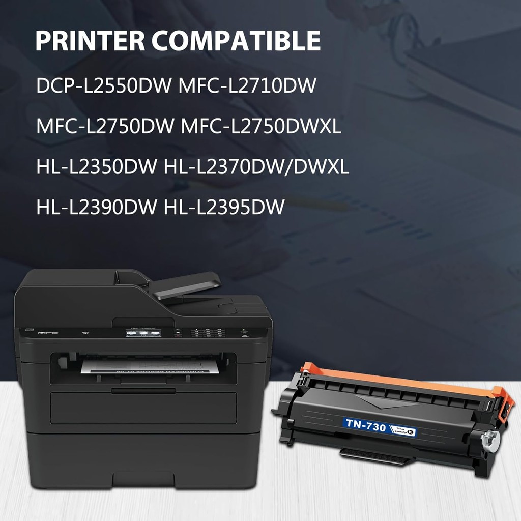 TN730 TN-730 ตลับหมึกสําหรับ Brother TN 730 ตลับหมึกสีดํา DCP-L2550DW MFC-L2710DW MFC-L2750DW MFC-L2