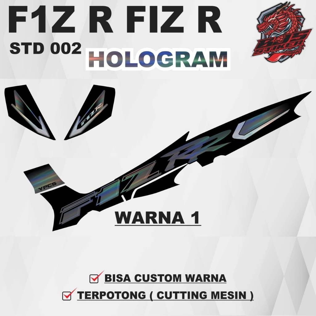 MESIN HOLOGRAM Yamaha fiz r F1z r FIZ r STD 002 - สติ๊กเกอร์รูปลอก Yamaha fiz r F1z r FIZ r STD 002 