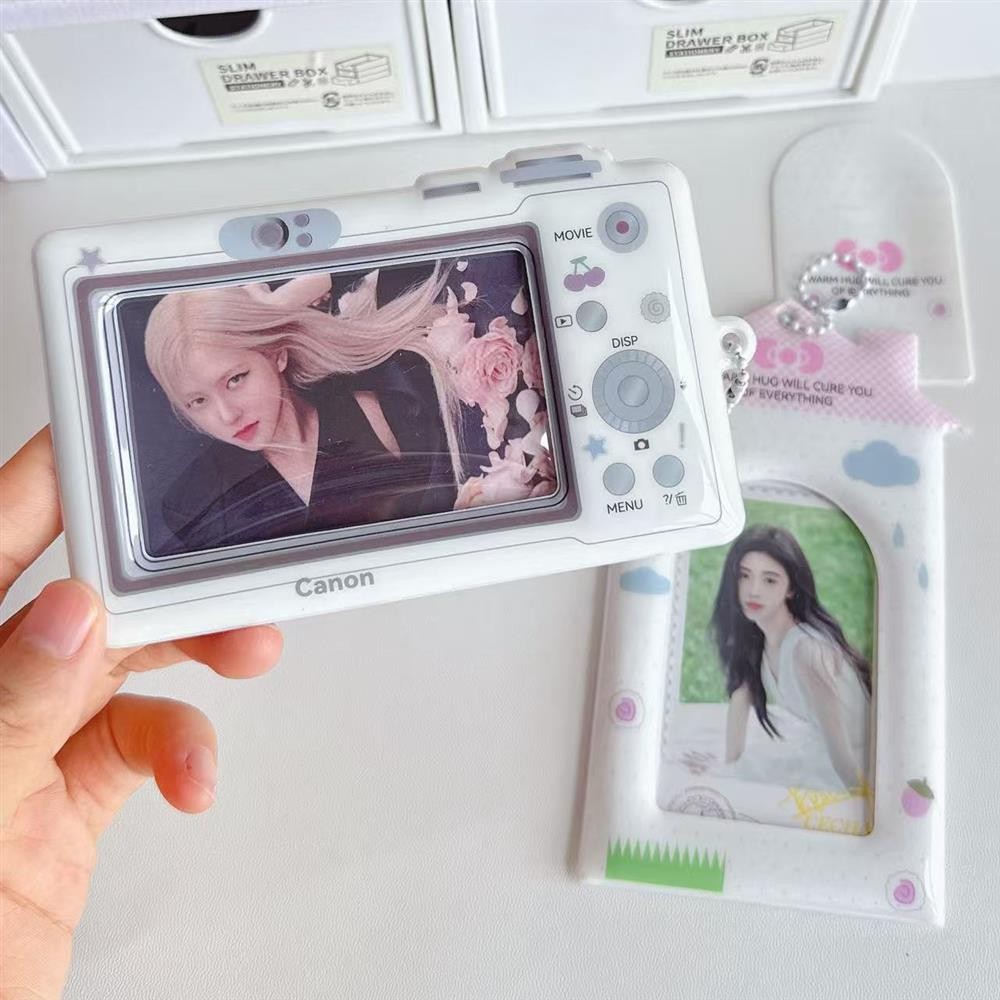 ที่ใส่บัตรกล้องบ้านน่ารัก 10 ซม. ที่ใส่บัตรขนาดเล็กโพลารอยด์บัตรวิทยาเขต ช่วยเหลือ จี้การจัดเก็บ