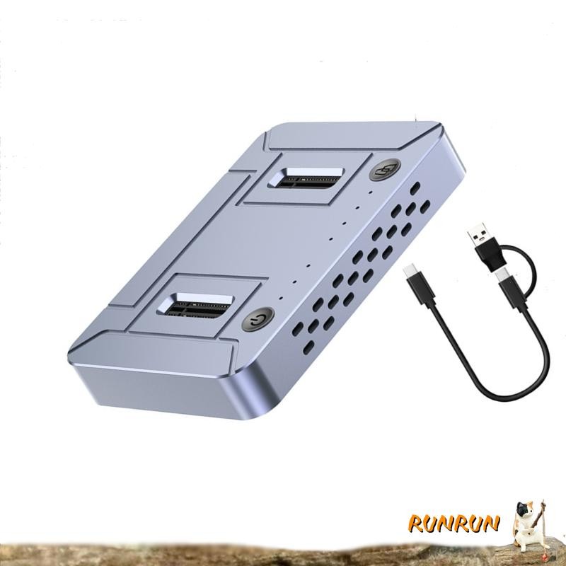 RUNN M 2 NVMe Solid Disk Mudler Dock Offline Cluster Dock รองรับ Double Bay Drive 20Gb