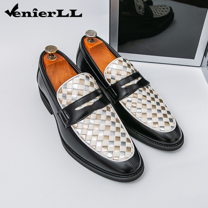 ผู้ชายทูโทนสี Penny Loafer Slip บนดึงรองเท้าชุดลําลองรองเท้าเรือรองเท้าหนังนิ่ม