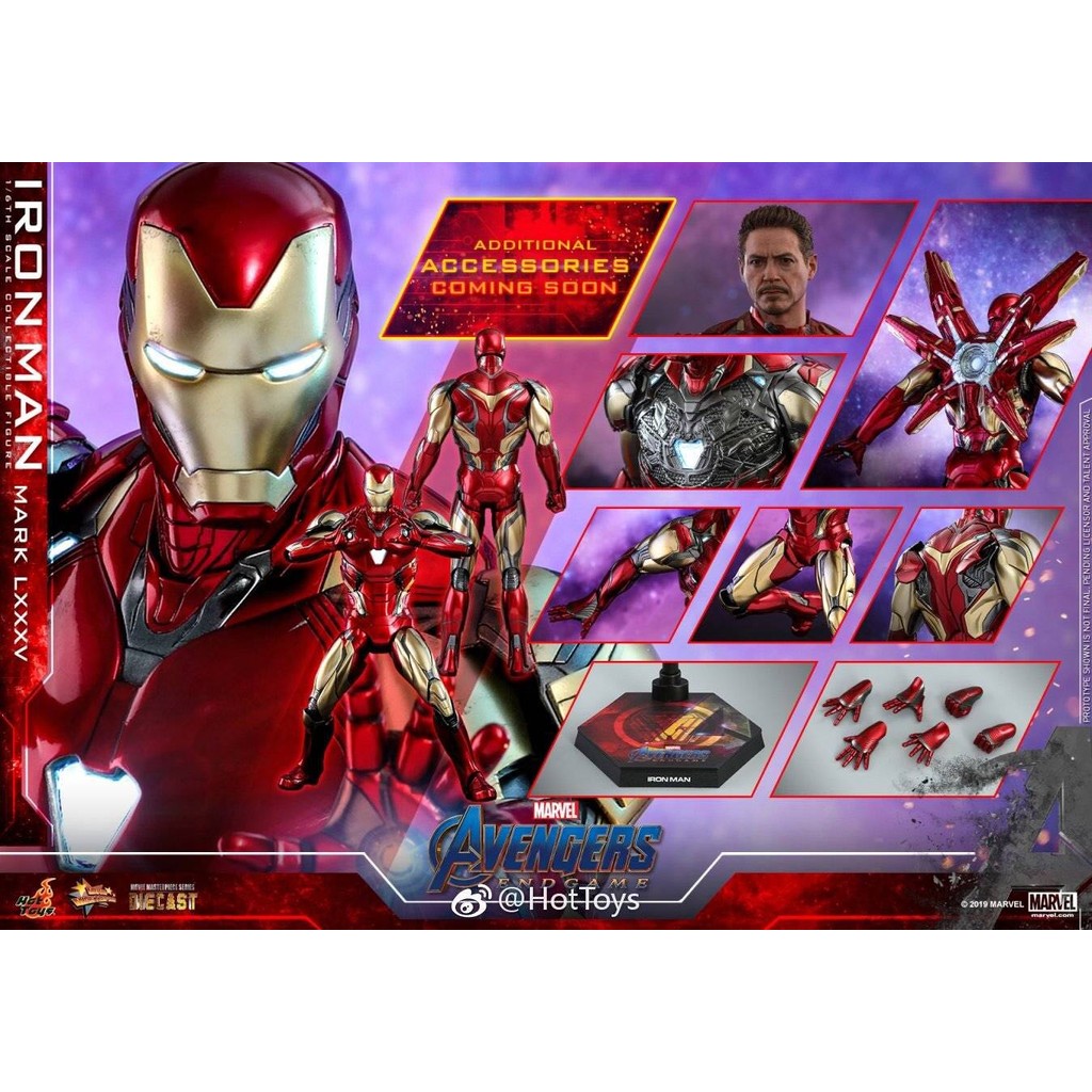 Hottoys HT Iron Man รูป Avengers 4 Endgame 1/6 mk85 คลังสินค้าพร้อม