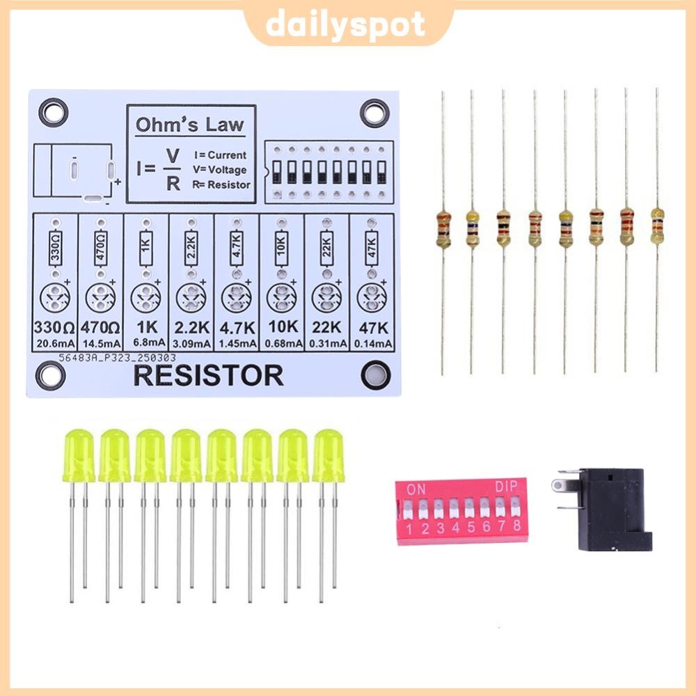 Ohms Law Soldering Practice Kit DIY Electronic Circuit Project Resistor Learning Board Learning Elec
