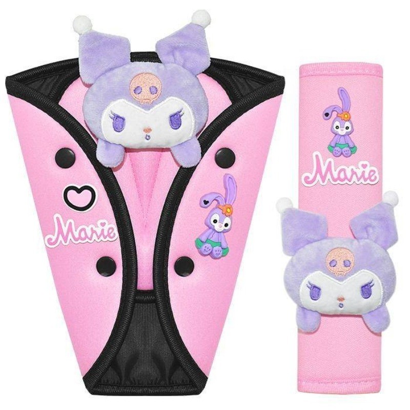 รถเด็กที่นั่งเข็มขัดปรับผู้ถือเด็กรถ Anti-Strangulation คอ Regulator ป้องกันไหล่แขนน่ารัก eES4