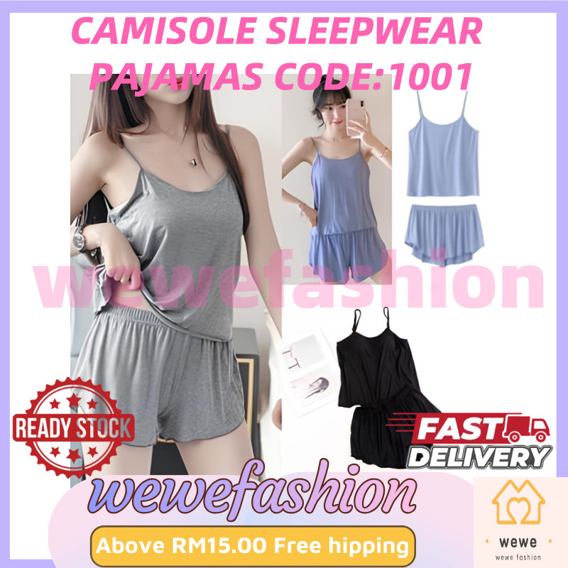 Camisole ชุดนอนชุดนอนชุดผู้หญิง Selesa & Seksi ชุดนอนชุดราตรี 1001