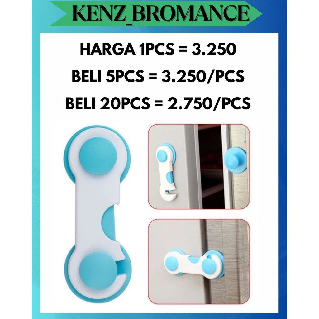 KENZ SAFE LOCK DRAWER SAFETY DOOR HOOK FRIDGE HOLDER BABY SAFETY PROTECTOR