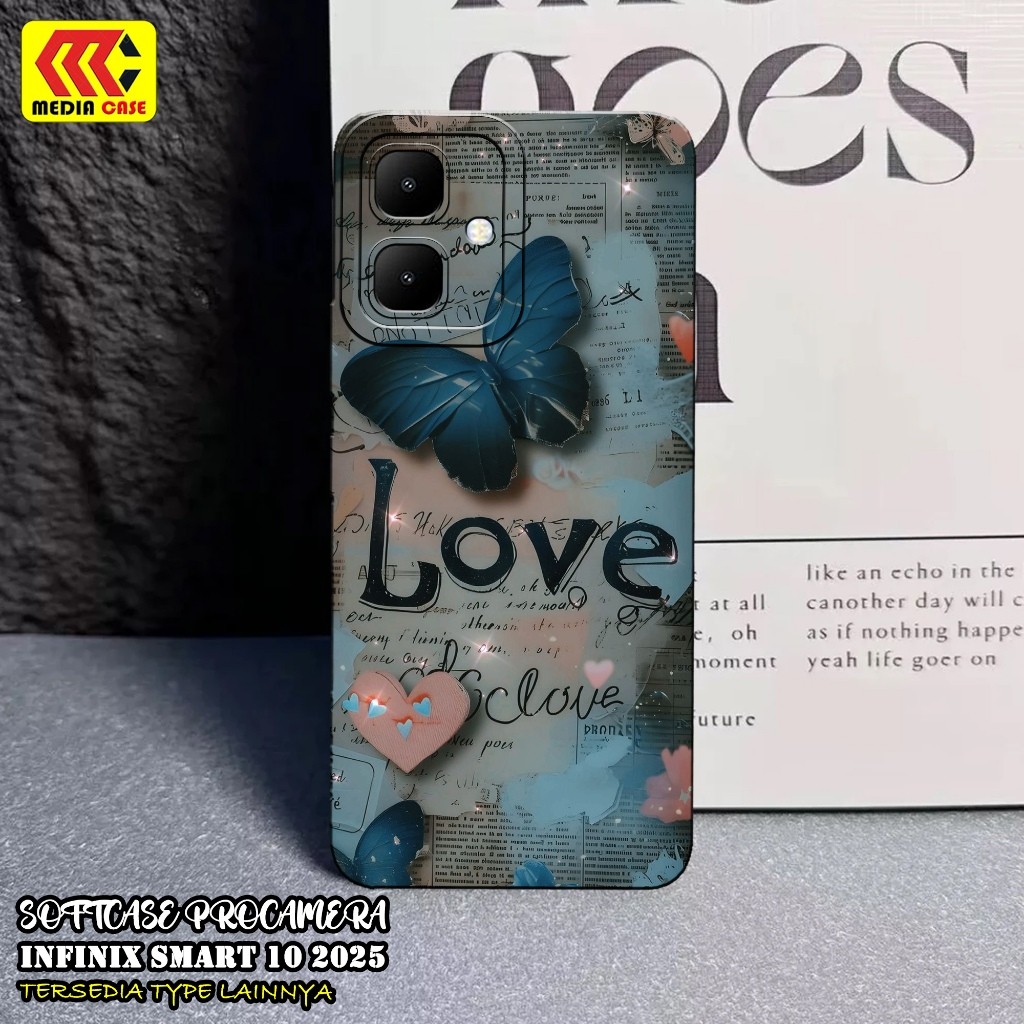 HP ล่าสุด INFINIX SMART 10 Phone Case 2025 - Butterfly Case Motif - Casing - Infinix Smart 10 Softca