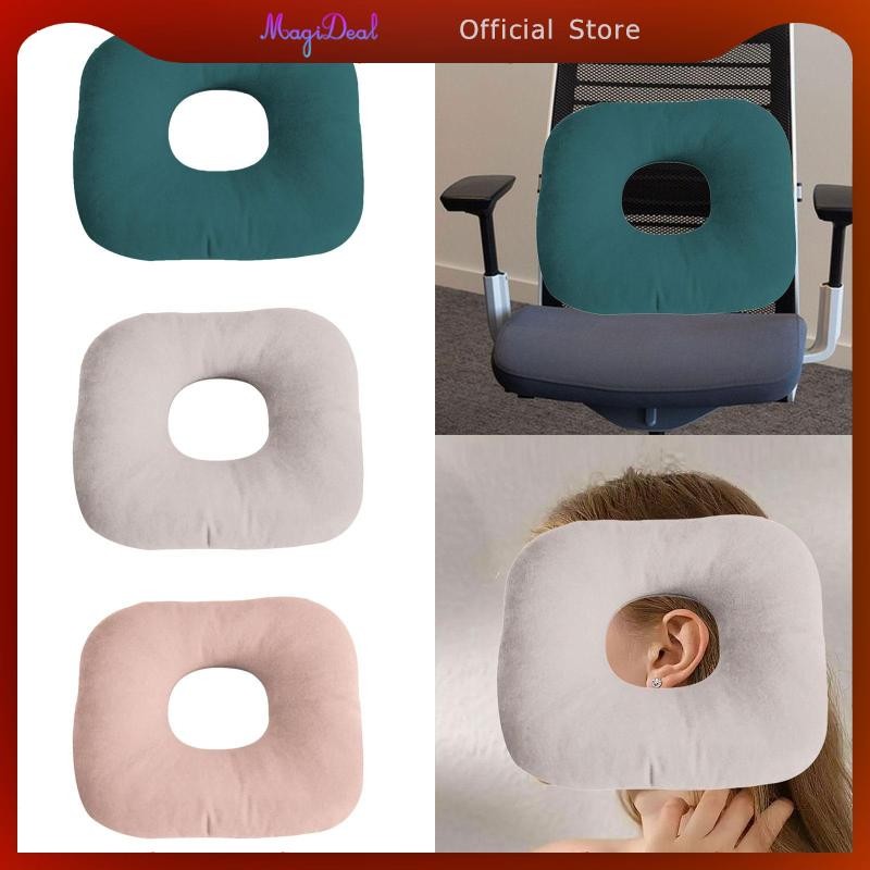 MagiDeal หมอนเจาะหูแบบพกพาพร้อมรูหู Ergonomic Comfort Ear Guard เบาะสําหรับโซฟาผ่อนคลายสํานักงานเดินทางด้านข้าง Sleepers