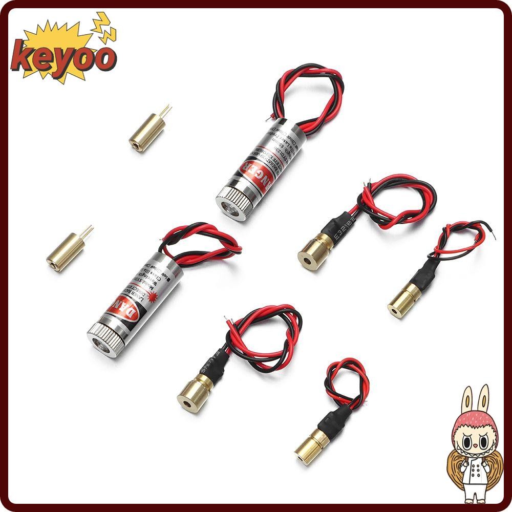 KEYOOL Cross Laser Diode Head 650nm 5mW Focusable Focus Module Head Laser