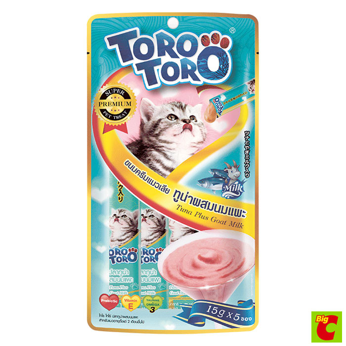 TORO TORO حلوى قطط كريمية تونة وحليب ماعز 15 غ × 5 — صورة 4