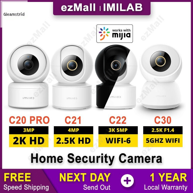 Gleastrid IMILAB กล้องรักษาความปลอดภัยภายในบ้าน C20 Pro C21 C22 C30 ในร่ม 360° WiFi กล้องวงจรปิด IP 