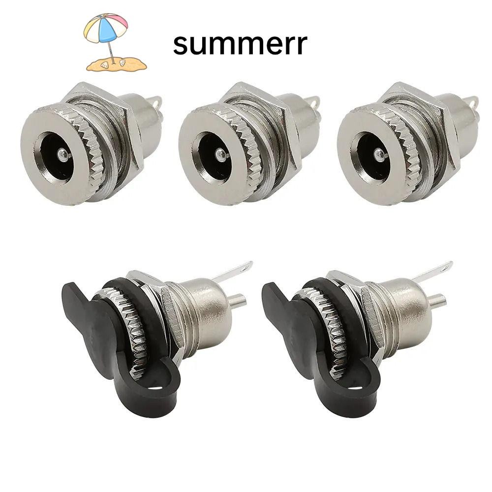 SUMMERR DC Power หญิงซ็อกเก็ตแจ็ค,โลหะคุณภาพสูง DC Jack Adapter, DC Power Jack Socket ทนทาน 5.5 x 2.