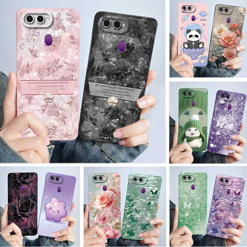 สําหรับOppo A5s A12 CPH1909 CPH2083 F9 CPH1823 กรณีแฟชั่นเรียบง่ายภาพวาดดอกไม้ซิลิโคนนุ่มUltrathinปลอกความรู้สึกขั้นสูงกันกระแทกปกหลัง