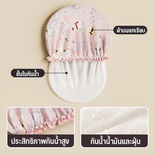 หมวกคลุมผมอาบน้ํา แบบหนาพิเศษ กันน้ำ วัสดุ EVA พกพาสะดวก ลายการ์ตูนน่ารัก มีให้เลือกหลายแบบ