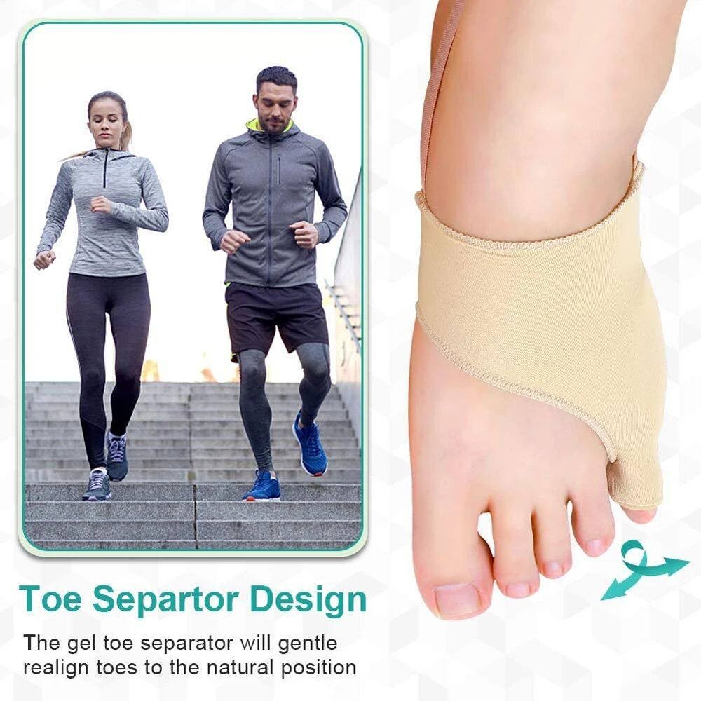 1 คู่ Pinky Bunion Corrector Pads เฝือกนิ้วเท้าหนีบผมตรงนิ้วเท้าเล็ก Separator Corrector ถุงเท้า Bunion