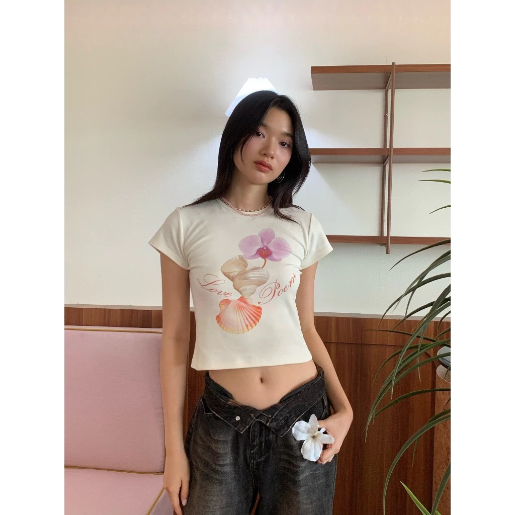 Jbb.Shop | เสื้อฮาวาย, เกาหลีแฟชั่น แขนสั้นเสื้อลายดอก เสื้อแซ่บๆ #1238 thumbnail 7
