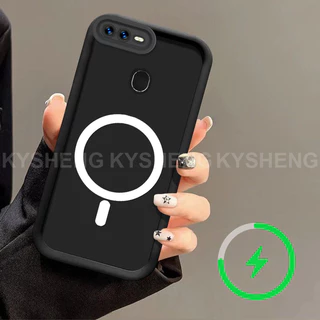 สําหรับ OPPO A5S A12 A7 f7 F9 PRO เคสโทรศัพท์ชาร์จแม่เหล็ก Simple anti drop ถุงลมนิรภัยซิลิโคน TPU soft shell 012
