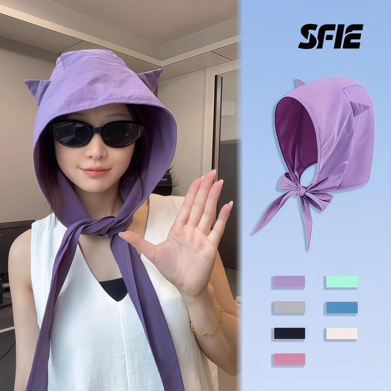 หมวกกันแดดผู้หญิง แฟชั่น แห้งเร็ว กันน้ำ ป้องกัน UV ใช้เป็นผ้าคลุมไหล่หรือกระเป๋าสะพายได้