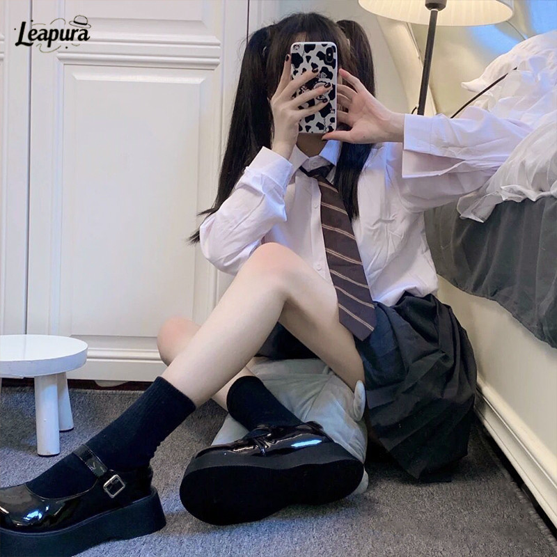 เนคไทแฟชั่นสำเร็จรูปนักเรียนJKวินเทจสไตล์ญี่ปุ่นเครื่องประดับสำหรับผู้ชายและผู้หญิง❤️Leapura - รูปที่ 7