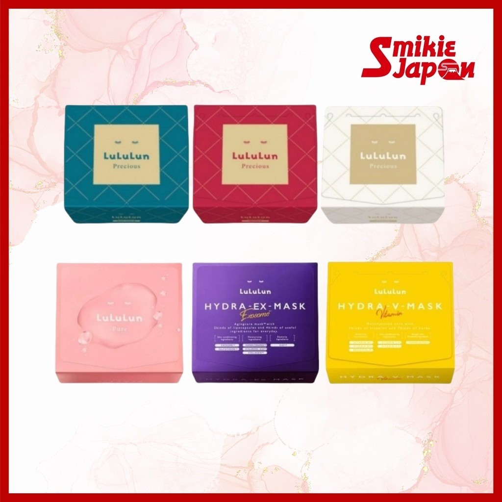 LuLuLun Precious Face Mask Anti Aging Moist/ Blance/ Whitening 7 Sheets/ 32 Sheets Direct From Japan