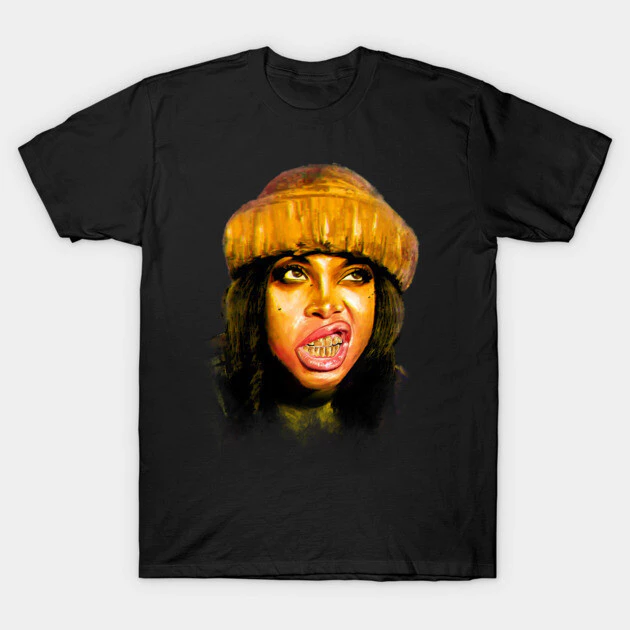 เสื้อยืด Vintage Erykah Badu RNB Cotton 100% S-5XL