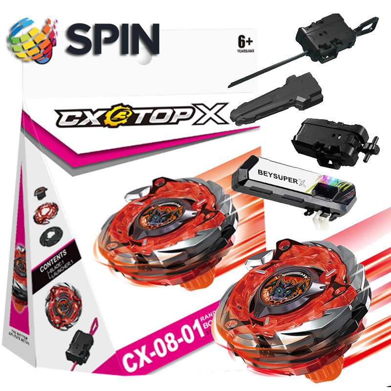 เบย์เบลด x CX-08 01 Cerberus Flame Gyro X พร้อม Launcher Led Grip ชุดสําหรับ ของเล่นเด็กสําหรับเด็กข