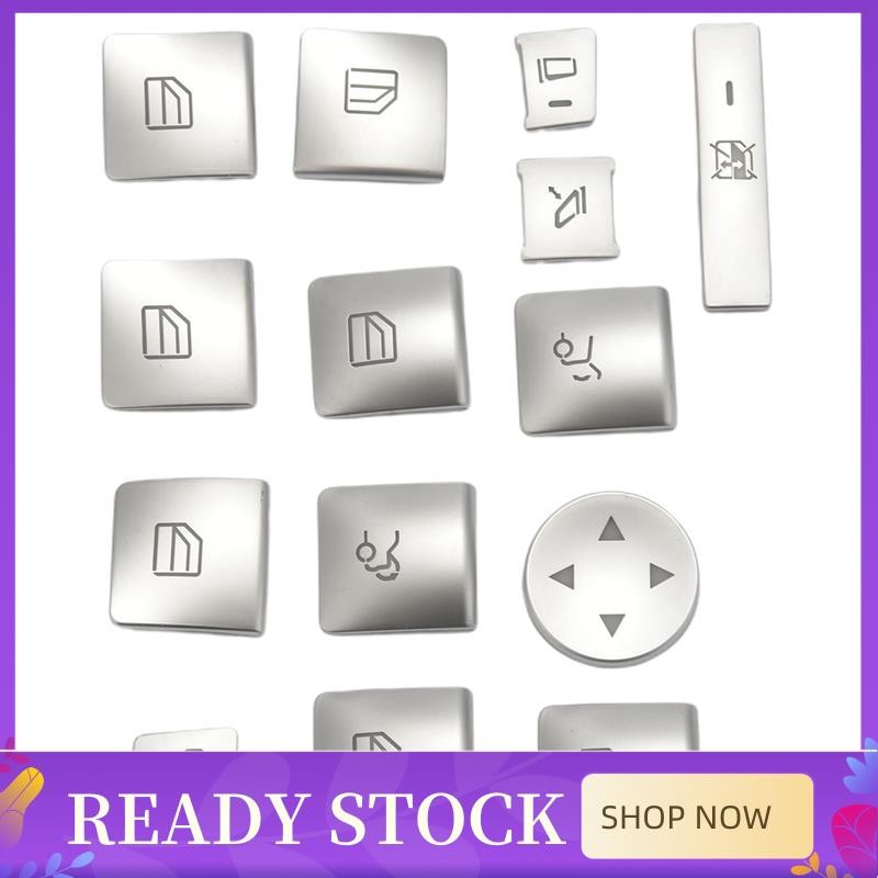 In Stock ที่เท้าแขนประตูด้านในหน้าต่างปุ่มสวิทช์ Trim ฝาครอบสติกเกอร์สําหรับ ML CEG Class W204 W212 