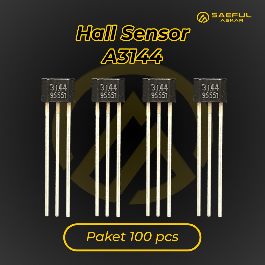 Hall Effect Sensor A3144 OH3144 Y3144 จักรยานไฟฟ้า Dynamo เนื้อหา 100 ชิ้น