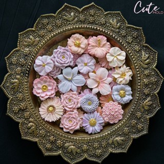 รวมแบบ /อาลัว/สัมปันนี/วุ้น แม่พิมพ์ซิลิโคน พิมพ์ฟองดอง ดอกไ…