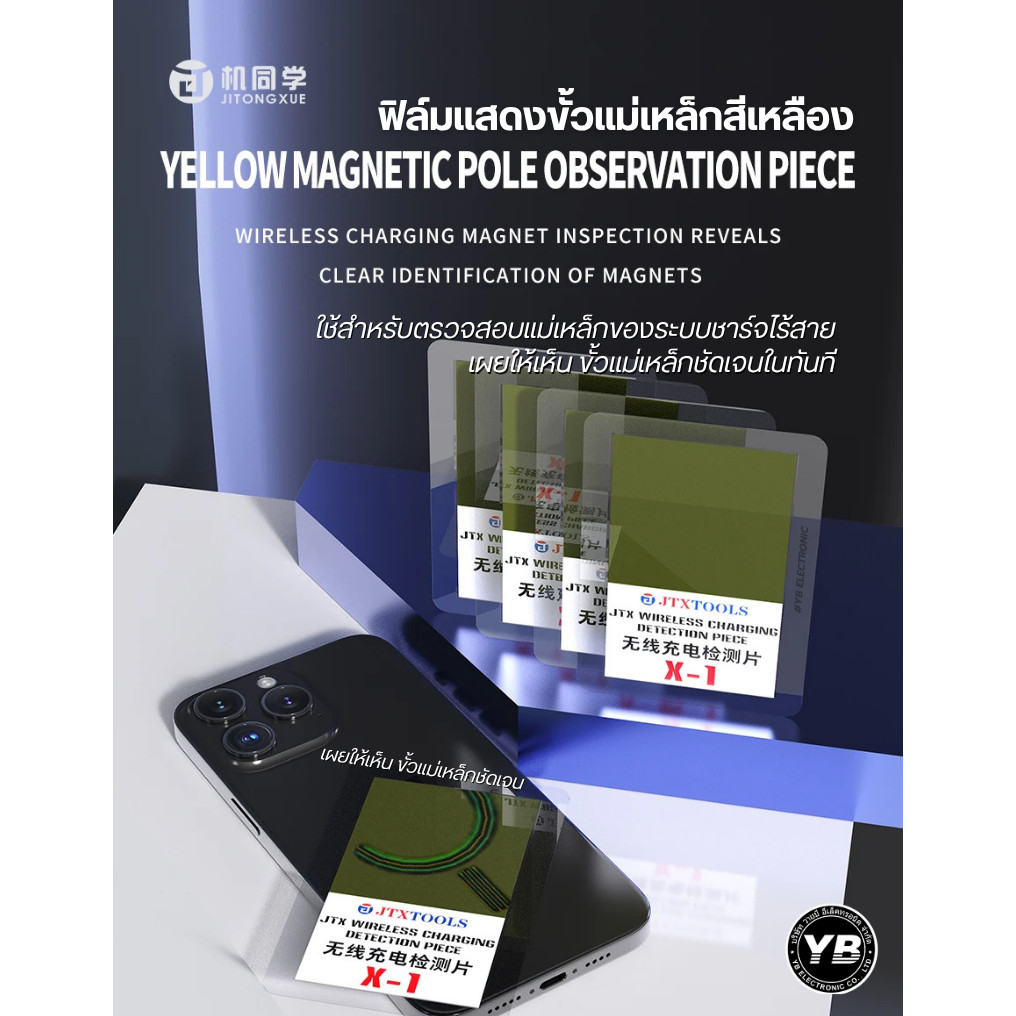 JTX X1 แผ่นตรวจสอบแม่เหล็กชาร์จไร้สาย iP ทุกรุ่นที่รองรับ MagSafe