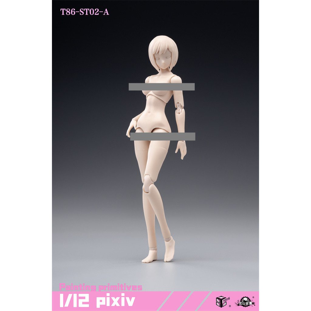 [ระดับไฮเอนด์] พร้อมสต็อก 86TOYS & Longshan Metal 1/12 Soldier Half-Encapsulated Female Body T86-ST01-04AB