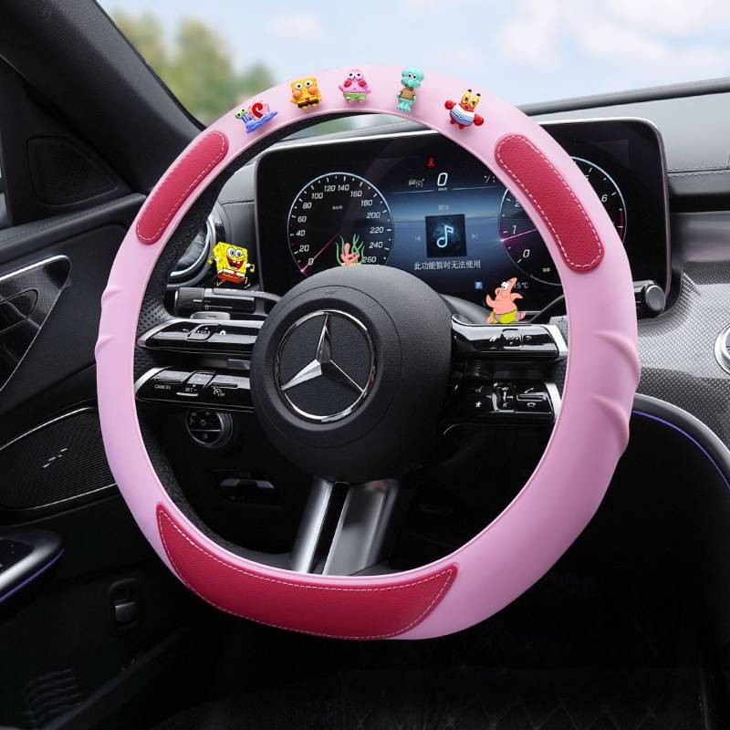 Car Steering Wheel Cover Cute Cartoon Anime Bear Steering Wheel Cover Four Seasons Universal NX4V