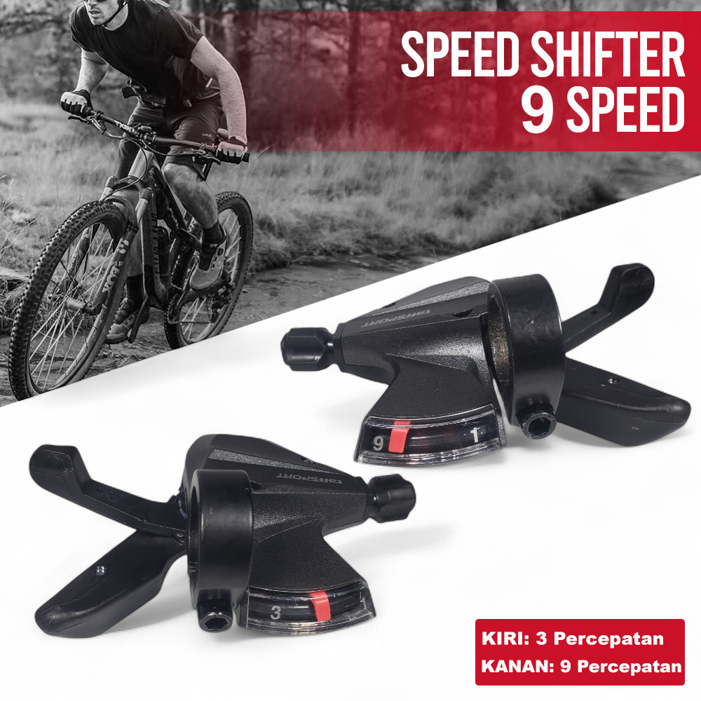 TaffiSPORT Advent Speed Shifter Trigger Bike 9 Speed 2 PCS - SL-M370 - Tinari