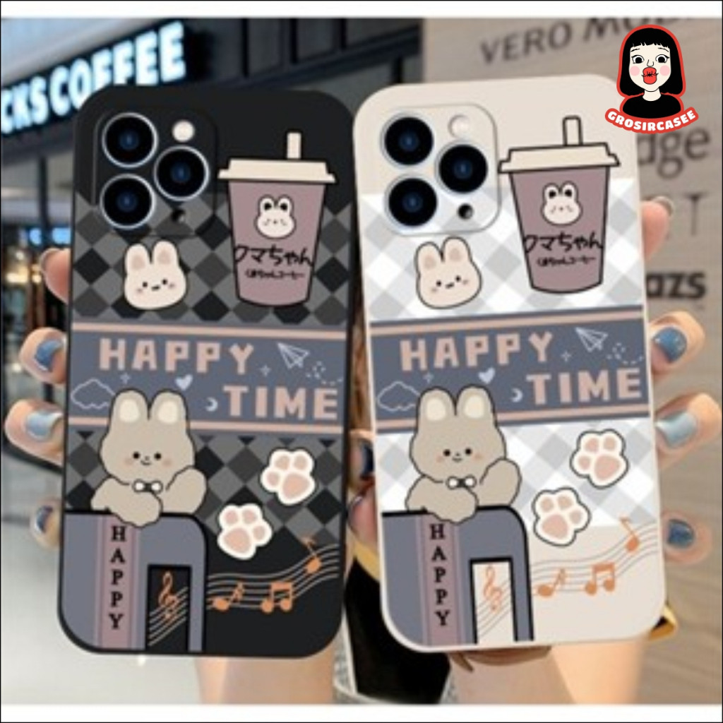 พิมพ์เลนส์ PROTECTOR Bear Happy Time case redmi a3 note 13 4G 5G 5 pro 12 5a 7 8 pro 9 pro 10c 11t p