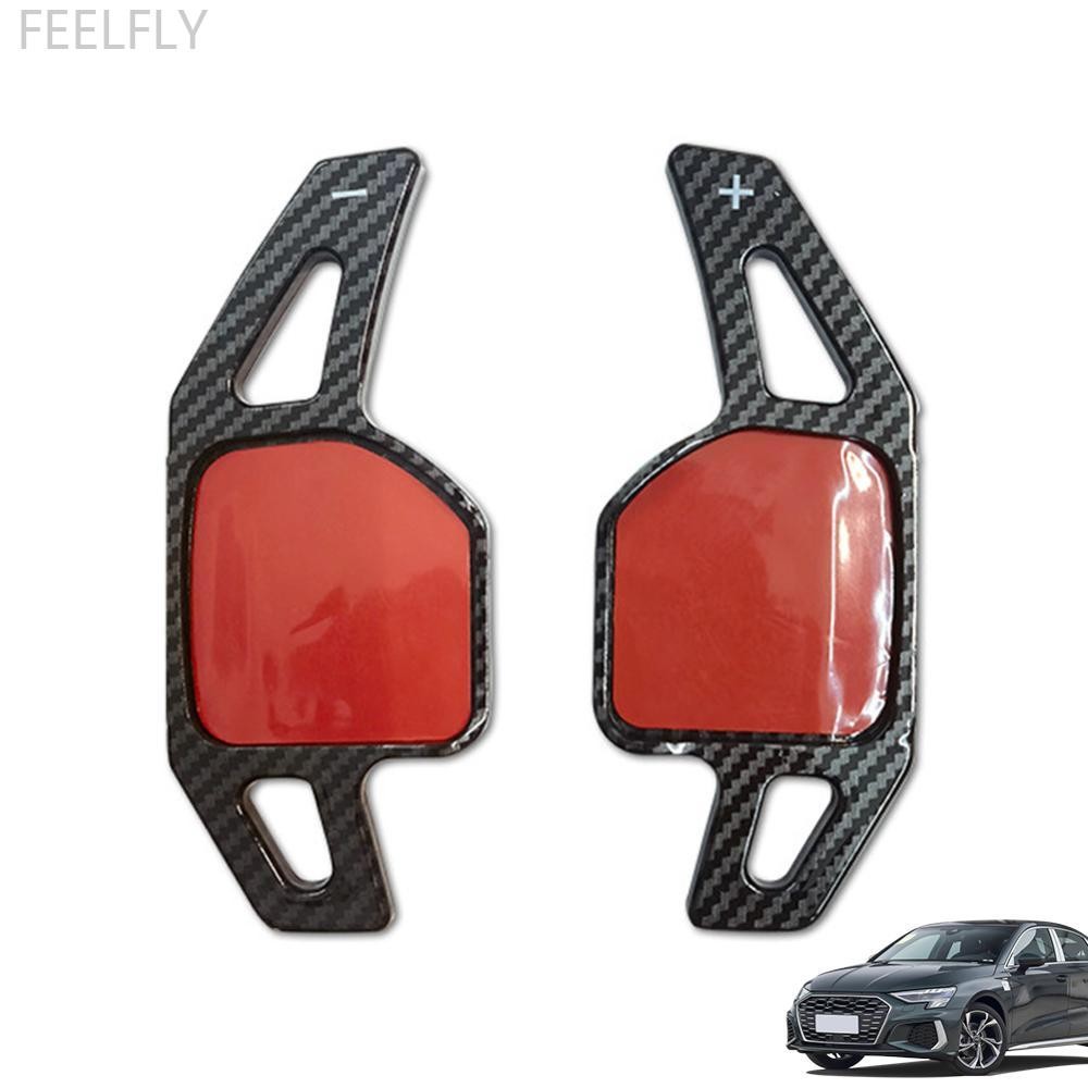 FEELFLY 2 ชิ้นพวงมาลัยรถ Paddle ABS Shifter เกียร์ Shift Paddles อุปกรณ์เสริมสําหรับ Audi A3 A4L A5 