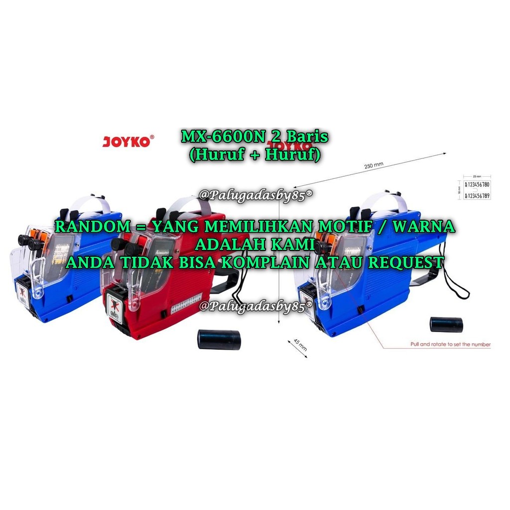 (1 ชิ้น) WHOLESALE JOYKO MX-6600N Labeller 2 แถว 10 หลัก / JOYKO Labeller เครื่องมือฉลากราคา MX-6600