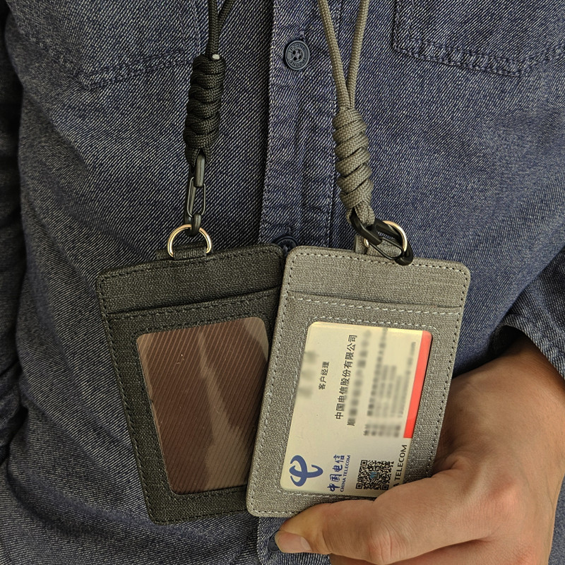 สไตล์ใหม่ Lanyard Work Permit พนักงานทํางานผู้ถือบัตรชายหญิงรถบัสนักเรียนผู้ถือเอกสารแขวนคอ Access C