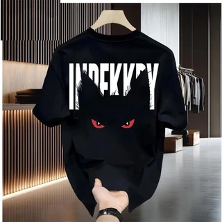 Y-T🧸เสื้อแฟชั่น เสื้อยืด oversize ผ้าฝ้าย100% แนวสตรีท ไม่ต้องรีดผ้า สวมใส่สบาย ผ้านิ่ม ลาย "INDEKKDY CAT"