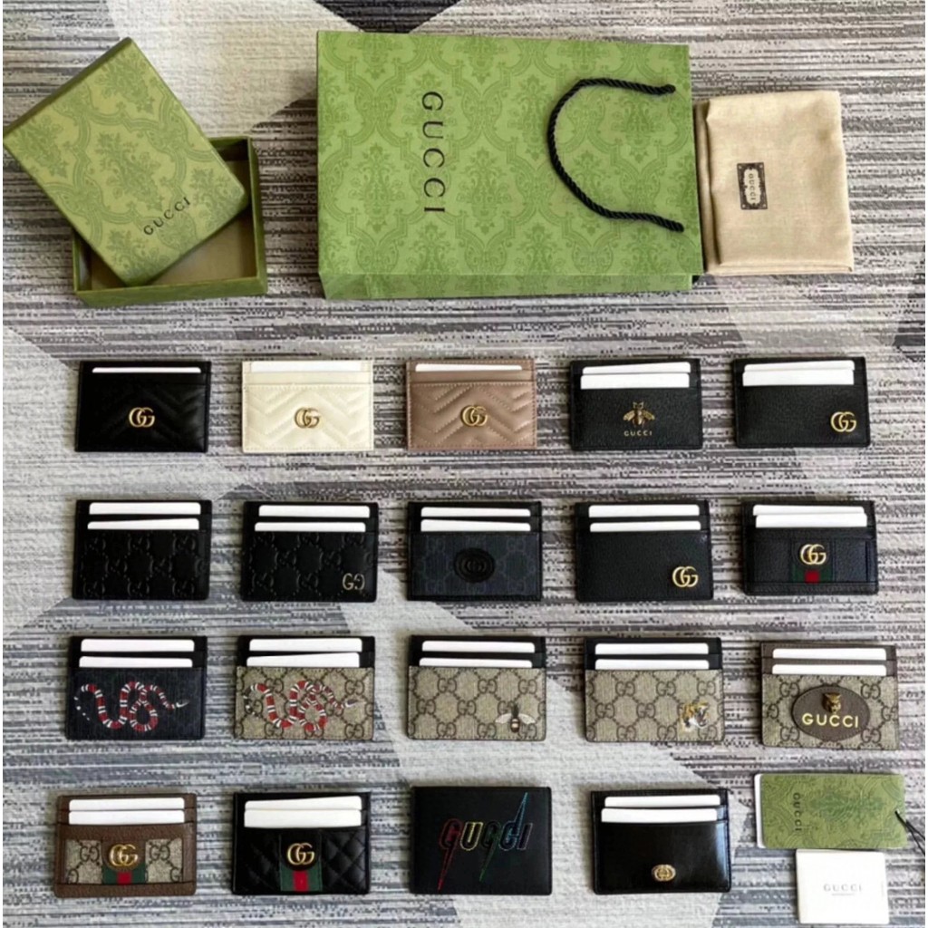 Gucci Tiger Head Bee Print Small Card Holder Card Holder Card Holder