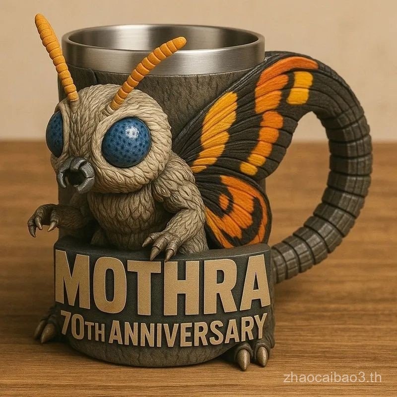 Creative Gram Cup ถ้วยกาแฟถ้วยน้ํา Godzilla Series 70th Anniversary Cup สแตนเลส 3D Boy Gift